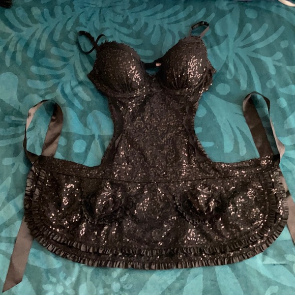 Victoria's Secret Other - Victoria’s Secret Black Sequin Lingerie